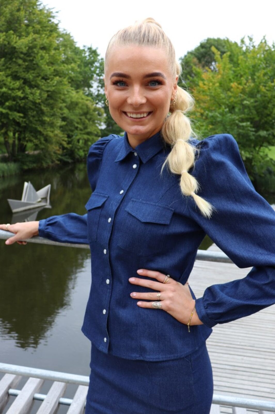 Liberte - Asta-Ls-Shirt - Dark Blue Denim
