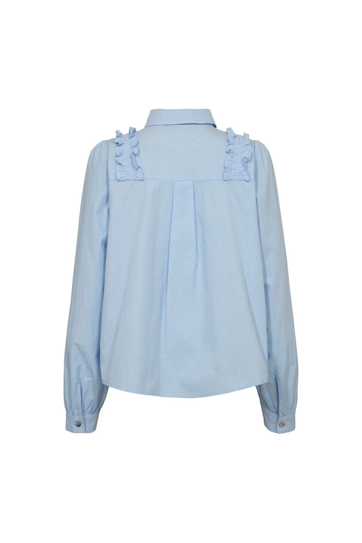 Liberte - Fie Ls Frill Shirt 22308 - Light Blue