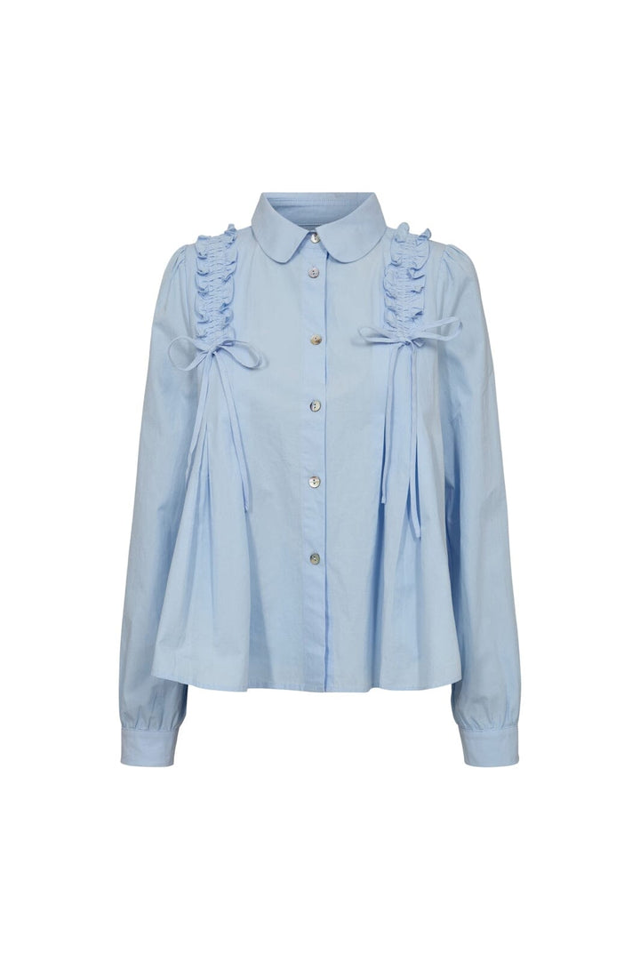 Liberte - Fie Ls Frill Shirt 22308 - Light Blue