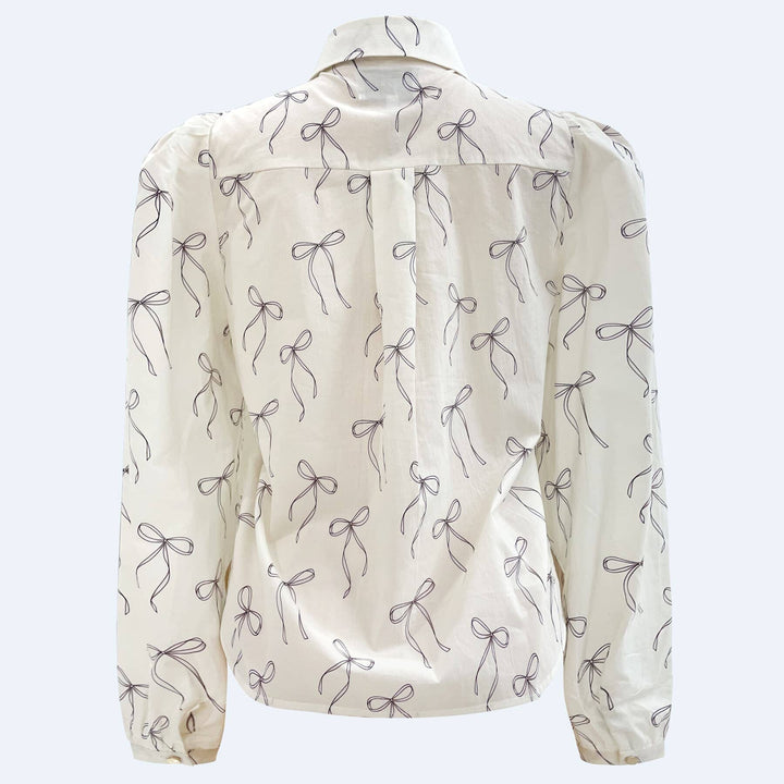 Liberte - Flora Ls Blouse 21598 - Creme Bow Bluser 