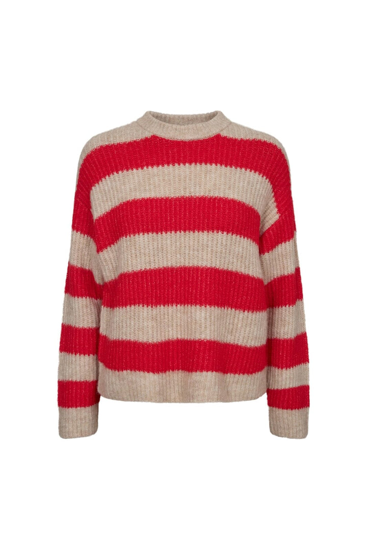 Liberte - Fro-Pullover 21602 - Flamingo Red Creme Stripe