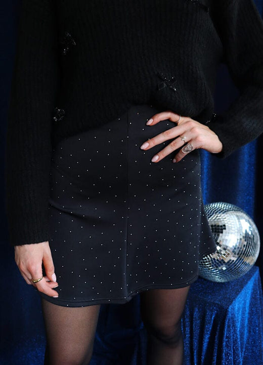 Liberte - Henne Short Skirt 22080 - Black Diamond Nederdele 