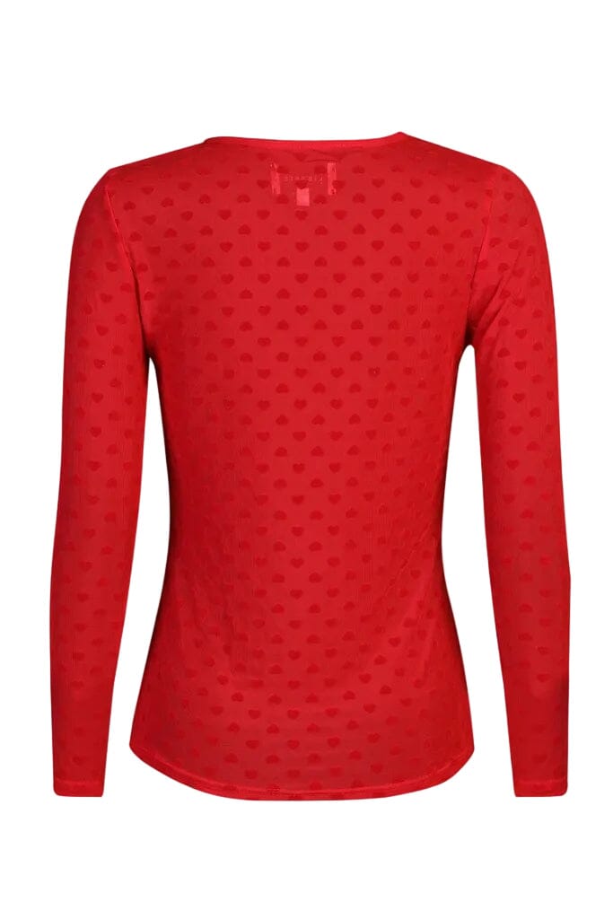 Liberte - Mesh Ls Tshirt, Flock 22081 - Red Red Heart T-shirts 