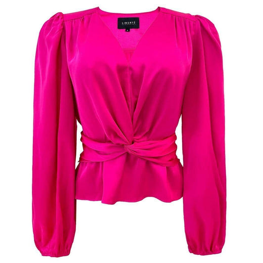 Liberte - Tiki Ls Twist Blouse 22120 - Pink Bluser 