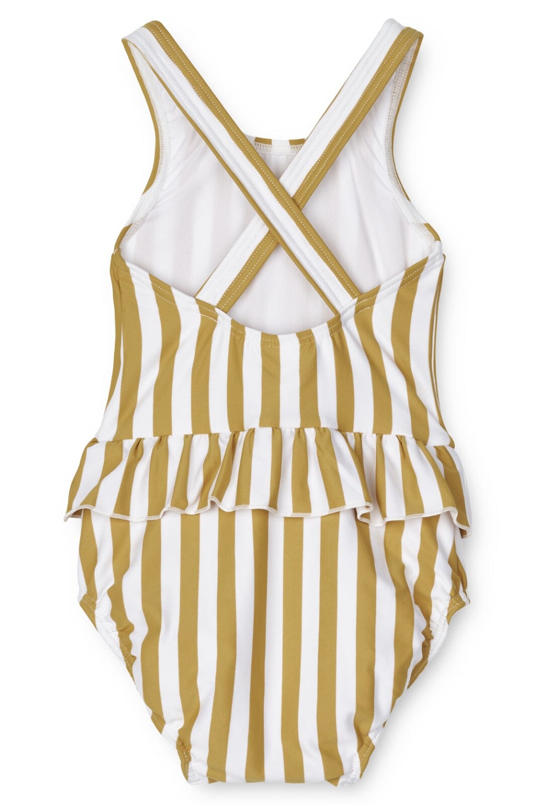 Liewood - Amina Baby Printed Swimsuit - Stripe Yellow Mellow / White