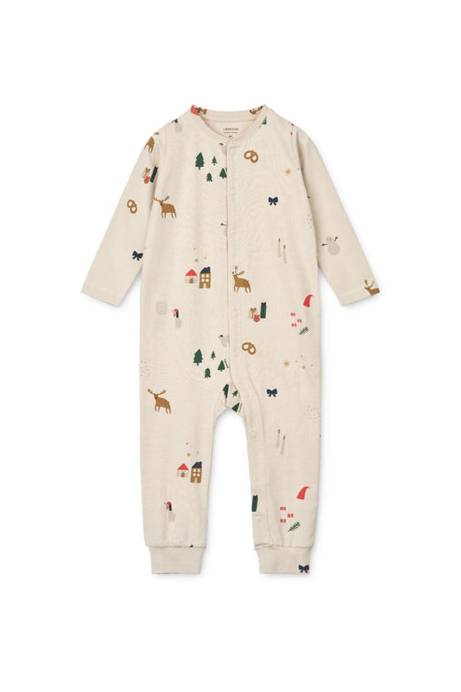 Liewood - Birk Printed Pyjamas Jumpsuit LW20360 - Holiday / Sandy Nattøj 