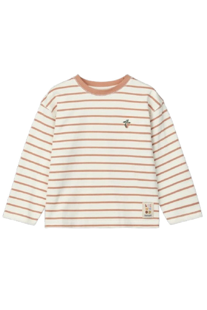 Liewood - Tyler Stripe Longsleeve T-shirt - Y/D stripe Tuscany rose / Creme de la creme