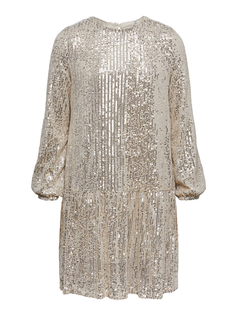 Little Pieces, Lpdelphia Ls Sequins Dress Tw, Silver