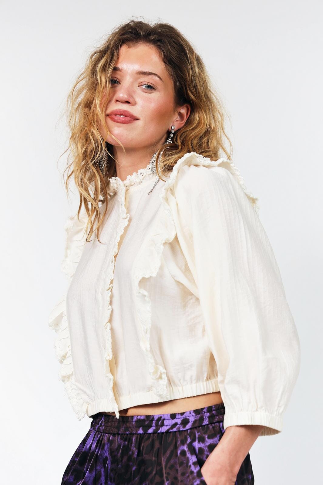Lollys Laundry - Gracell Shirt 3/4 26574-1034 -  02 Creme