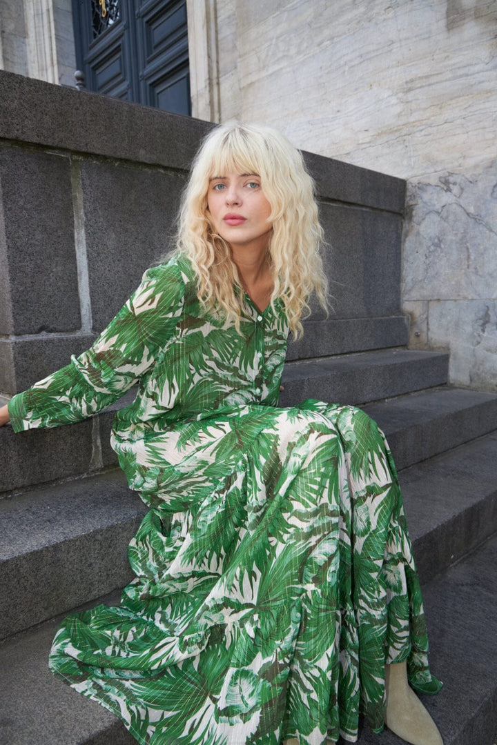 Lollys Laundry - NeeLL Maxi Dress LS - 40 Green