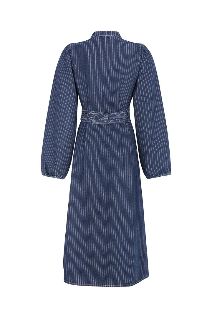Lollys Laundry - Parisll Midi Dress Ls 26522-3015 -  80 Stripe
