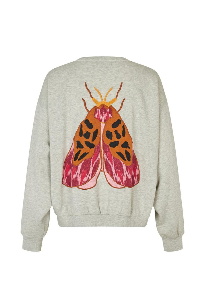 Lollys Laundry - Sydneyll Butterfly Sweatshirt Ls 26586-1039 -  13 Light Grey Melange