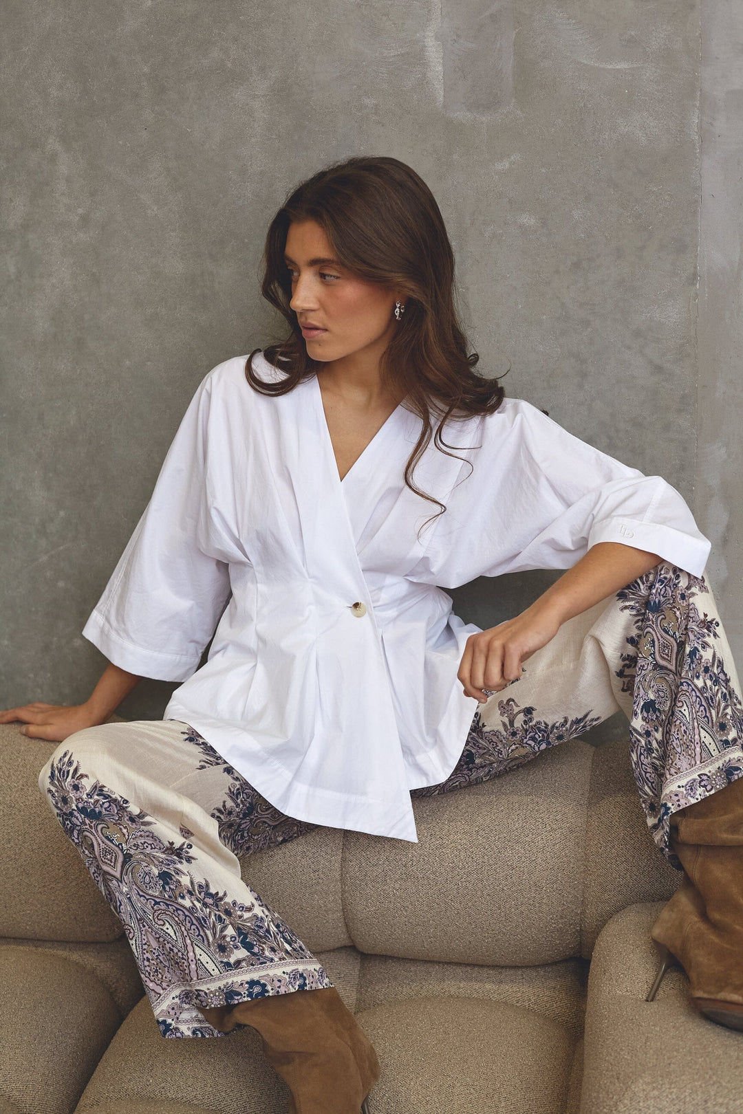 Love & Divine - Love1024-62 19893 - 802 - Champagne Paisley Bukser 