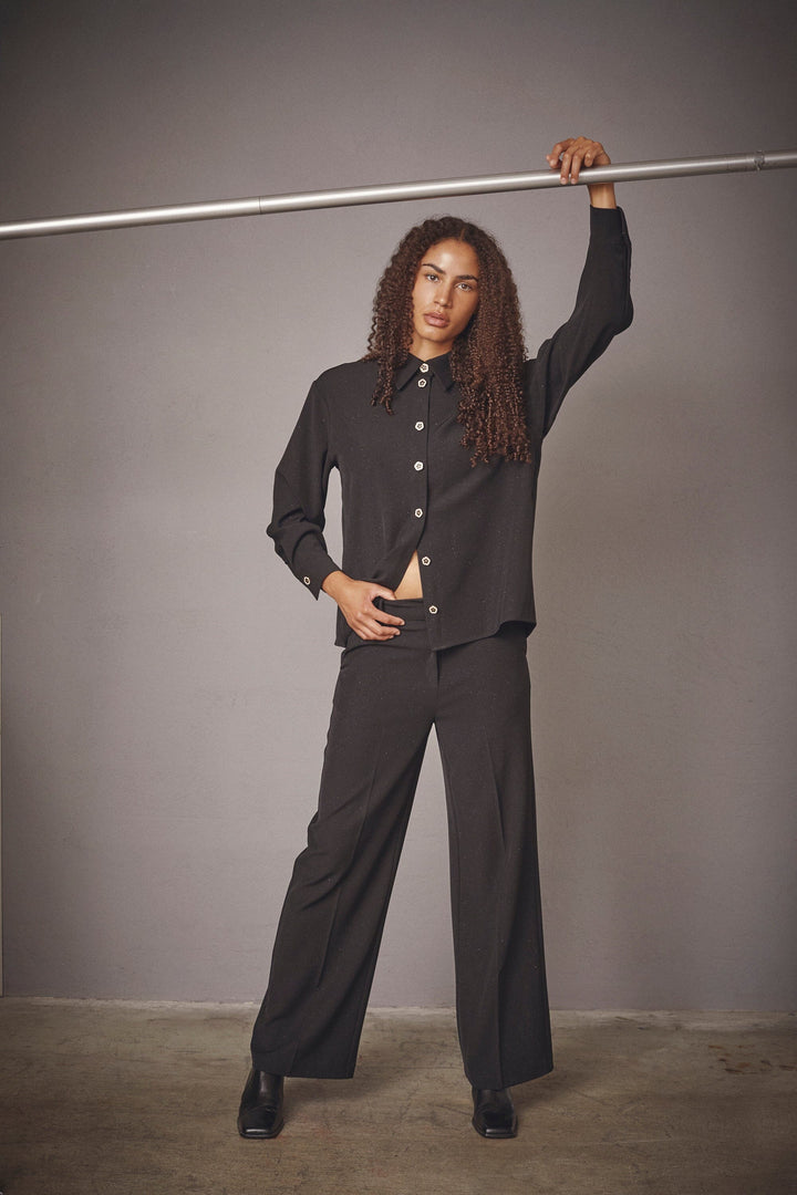 Love & Divine - Love1409 19140 - 002 - Black Glitter Skjorter 