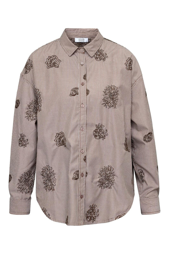 Love & Divine - Love1516 19715 - 831 - Brown Stripe Skjorter 