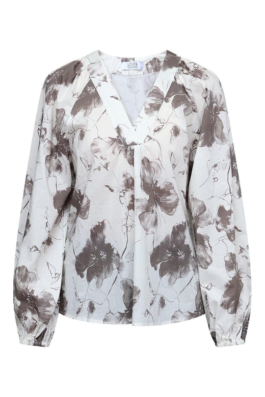 Love & Divine - Love1528 19803 - 814 - Brown Flower Bluser 