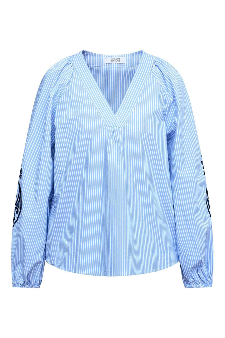 Love & Divine - Love1529 19804 - 832 - Blue Stripe Bluser 