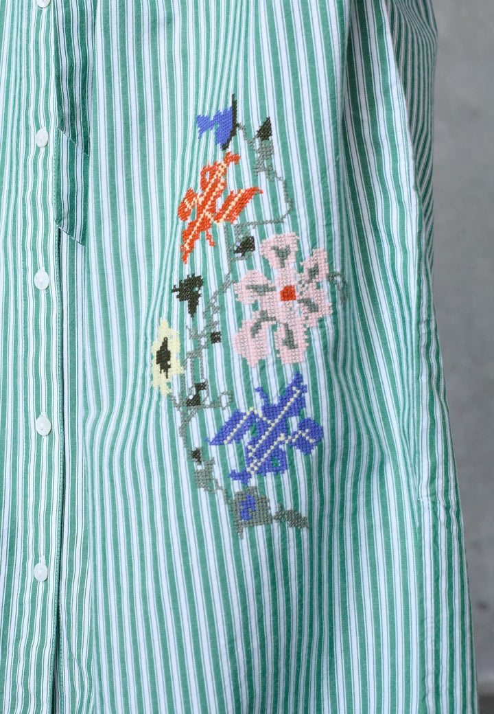 Love & Divine - Love1605 20083 - 315 - Green Stripes Kjoler 