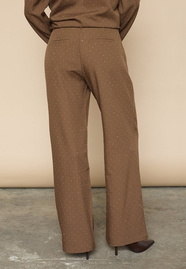 Love & Divine - Love857-7 19511 - 201 - Brown Rhinestone Bukser 