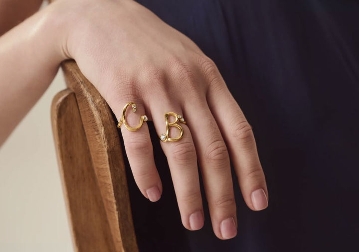 Maanesten - C Alphabet Ring - 4889a Ringe 