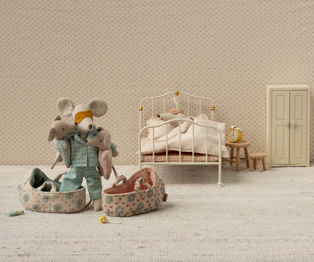 Maileg - Babymus I Babylift - Blå - Baby Mouse Legetøj 