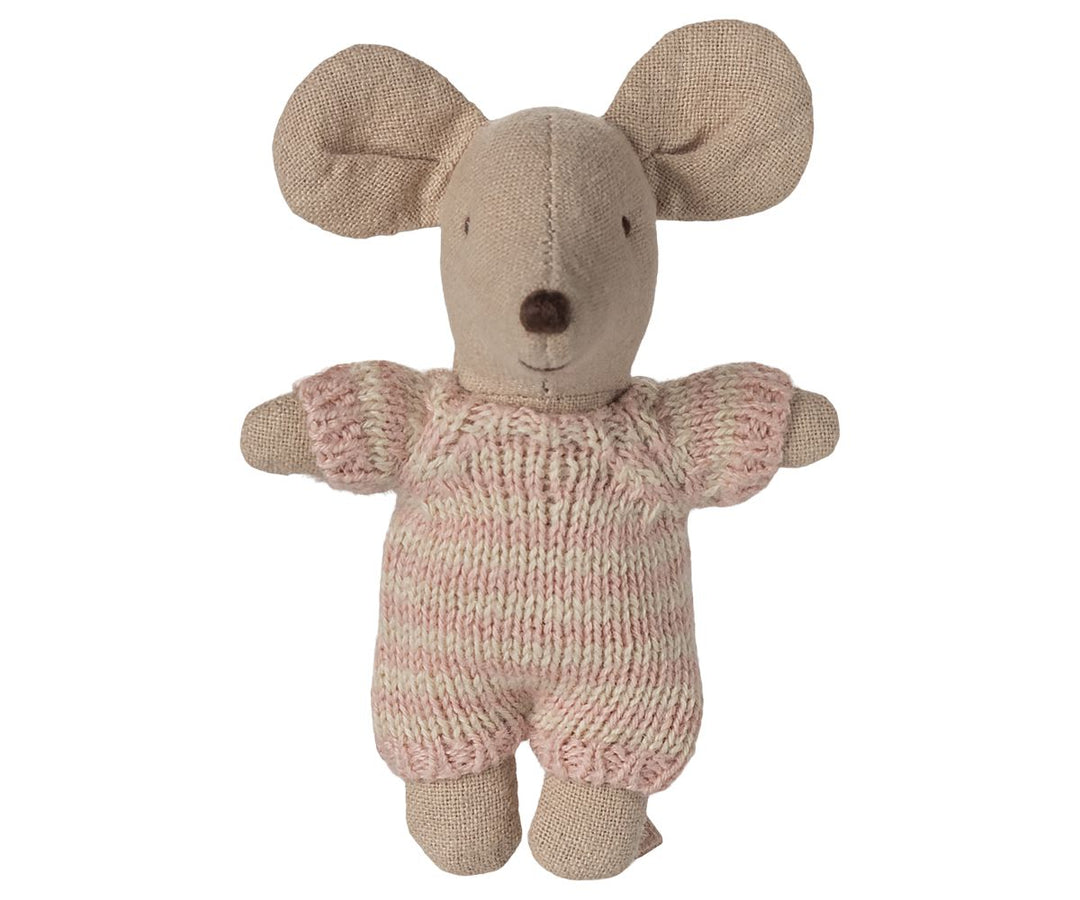 Maileg - Babymus I Babylift - Rosa - Baby Mouse Legetøj 