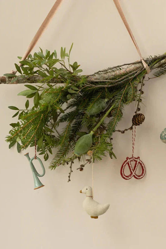 Maileg - Metalophæng, Kringle - Strib - 14-4509-01 Jul 