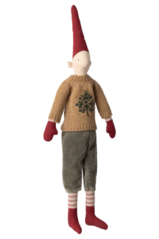 Maileg - Nisse, Str. 3 - Dreng - Bukser Og Strikket Sweater - 14-5433-00 Julepynt 