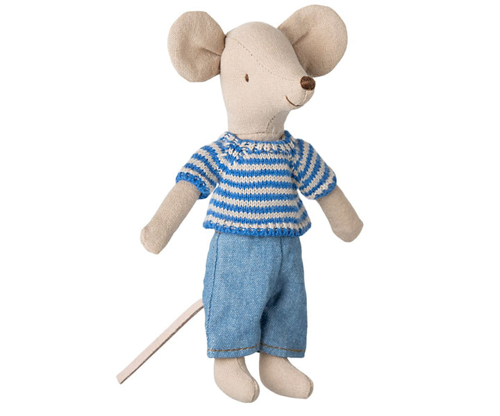 Maileg - Strikket Sweater Og Bukser, Storebror Mus - Bigsister/Brother Legetøj 