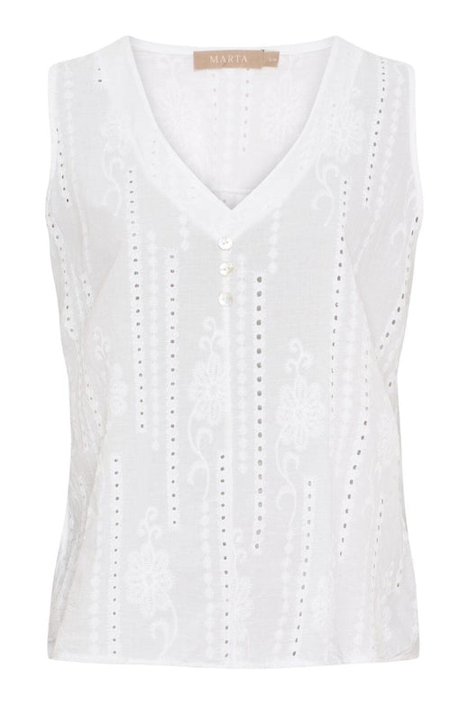 Marta Du Chateau - Mdcperla Top 6261 - White Toppe 