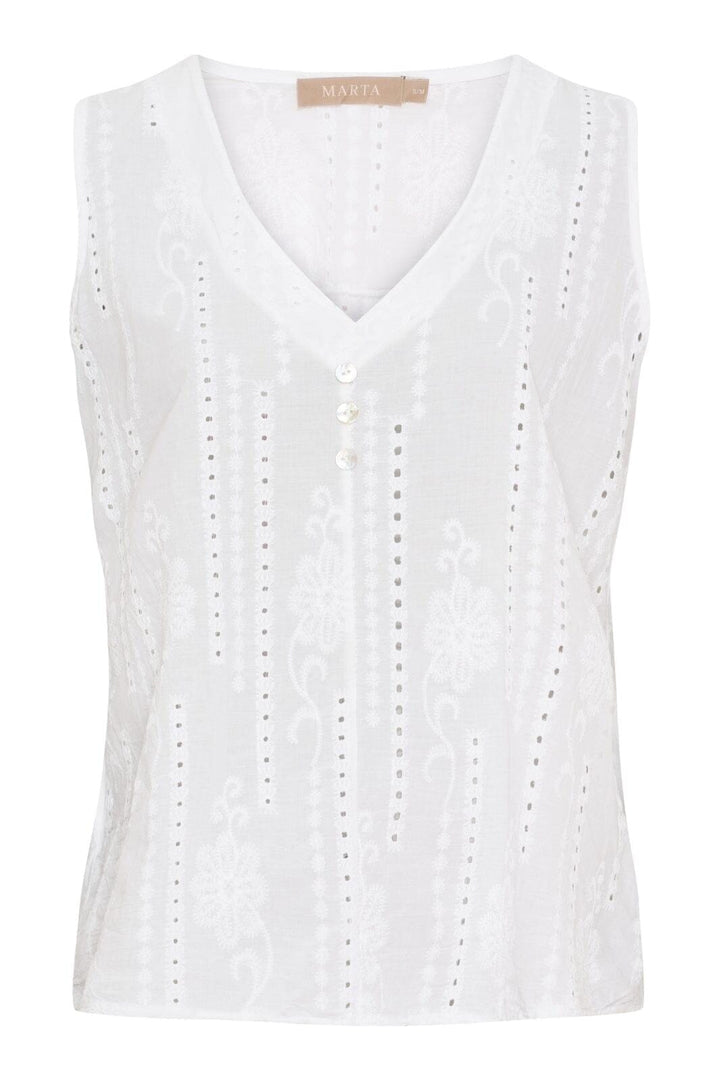 Marta Du Chateau - Mdcperla Top 6261 - White Toppe 