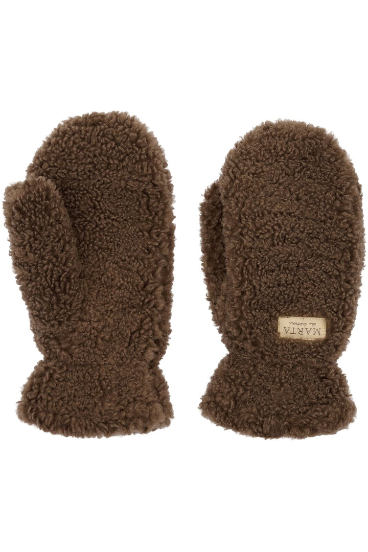Marta Du Chateau - Marta Teddy Mitten 48744 - Dk Brown