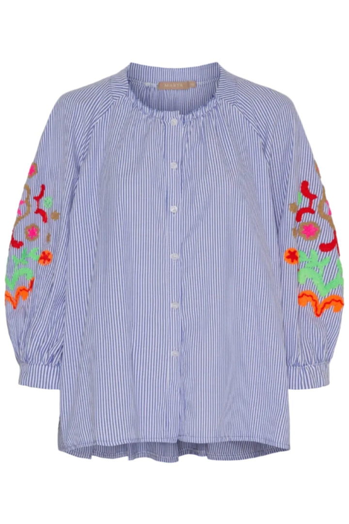 Marta Du Chateau - Mdcaleta Shirt 268191Stripe - Blue Denim Stripe Skjorter 