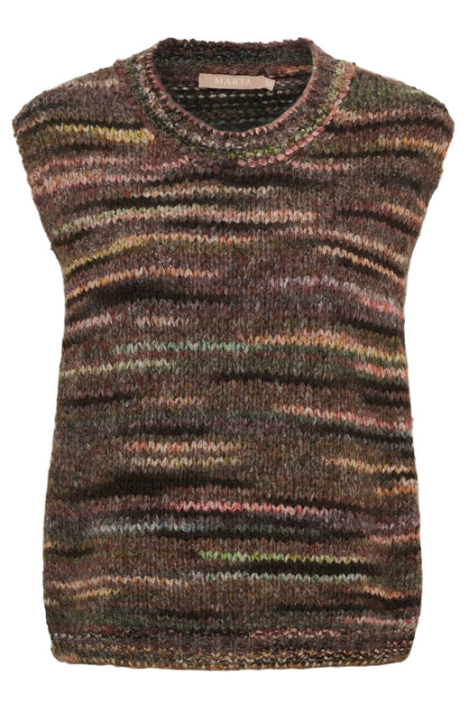 Marta Du Chateau - Mdcamaryllis Knit Vest 17018 - Brown Veste 