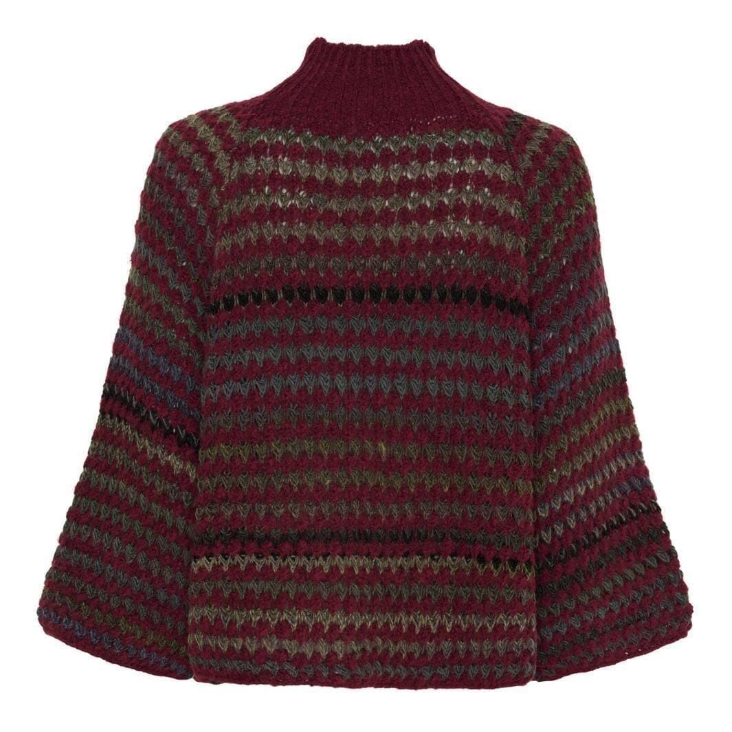 Marta Du Chateau - Mdcfatima Knit 25453 - Bordeaux Strikbluser 