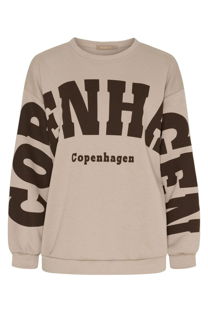 Marta Du Chateau - Mdchibiscus Sweatshirt 22659 - Beige New Sweatshirts 