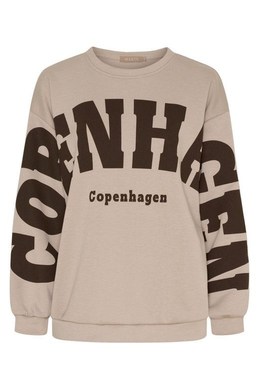 Marta Du Chateau - Mdchibiscus Sweatshirt 22659 - Beige New Sweatshirts 
