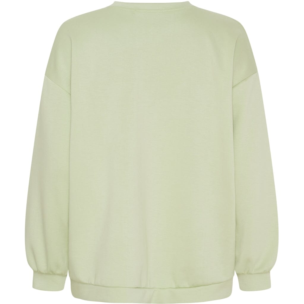 Marta Du Chateau - Mdchibiscus Sweatshirt 22659 - Green/Offwhite Sweatshirts 