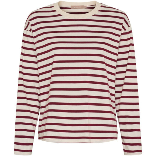 Marta Du Chateau - Mdckara Ls Tee 58709 - Bordeaux Bluser 