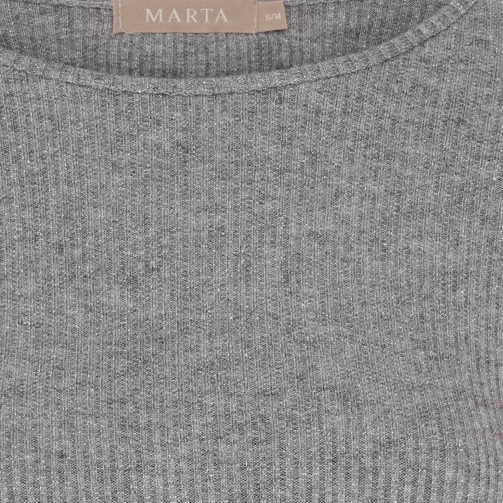 Marta Du Chateau - Mdclunara Ls Tee 38915M - Grey Bluser 