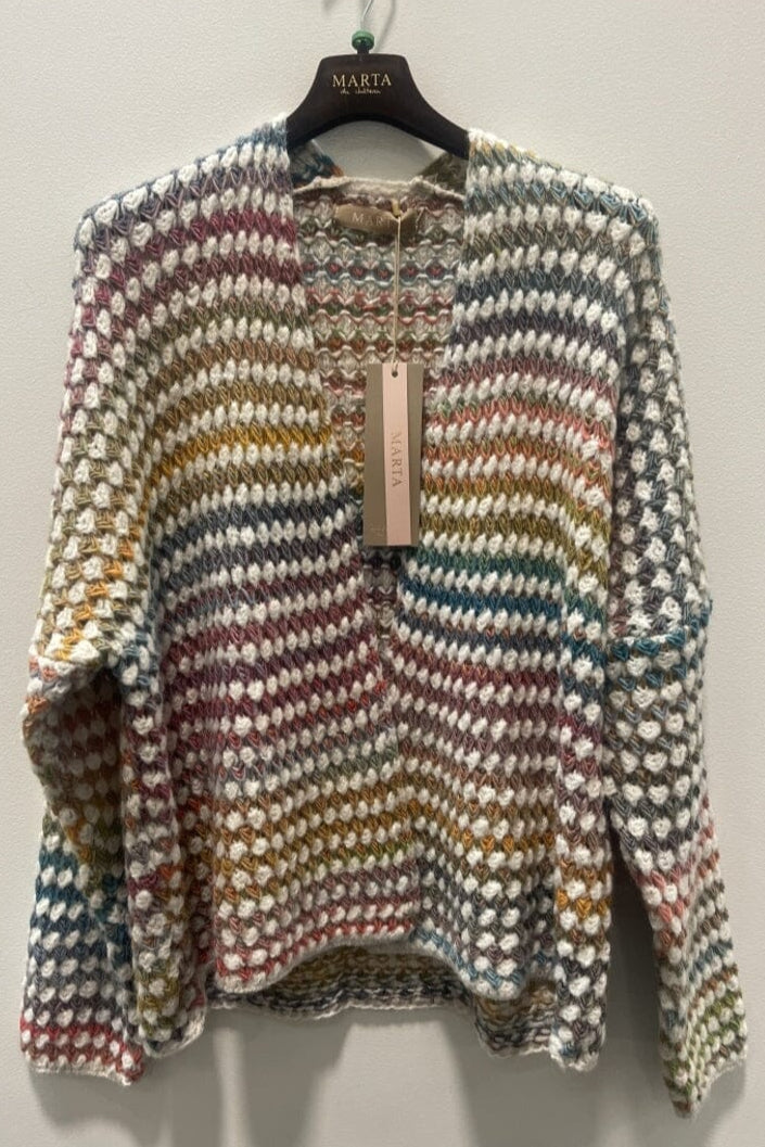 Marta Du Chateau - Mdclysandra Knit Cardigan 25664 - Cream112126