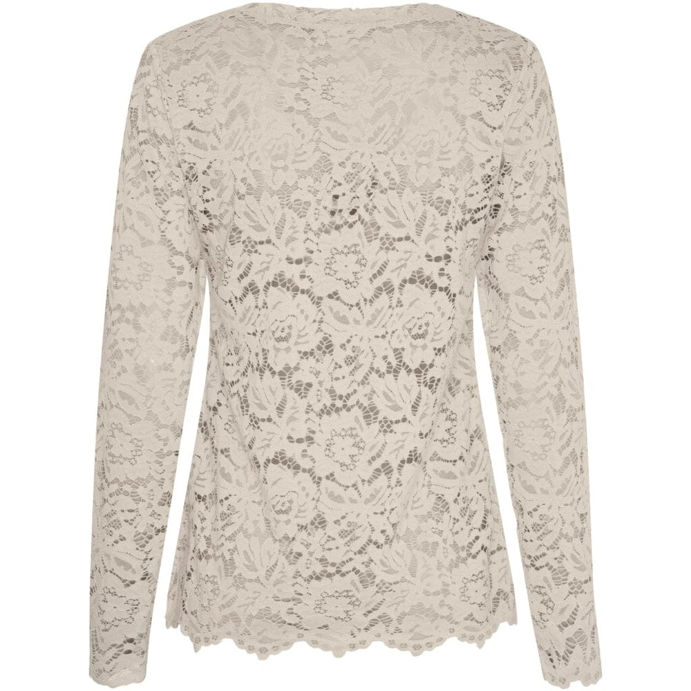 Marta Du Chateau - Mdcmilley Ls Tee 7707 - Beige New Bluser 