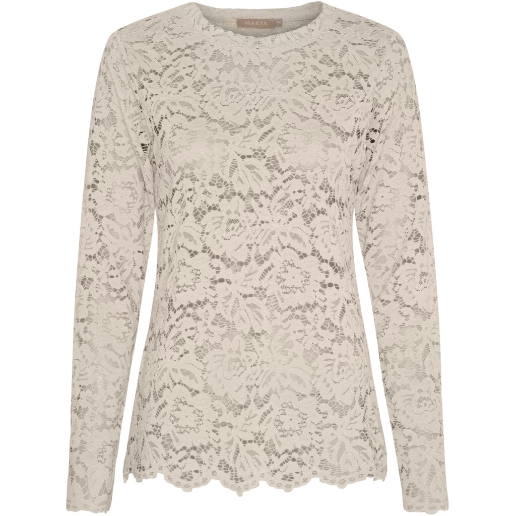 Marta Du Chateau - Mdcmilley Ls Tee 7707 - Beige New Bluser 