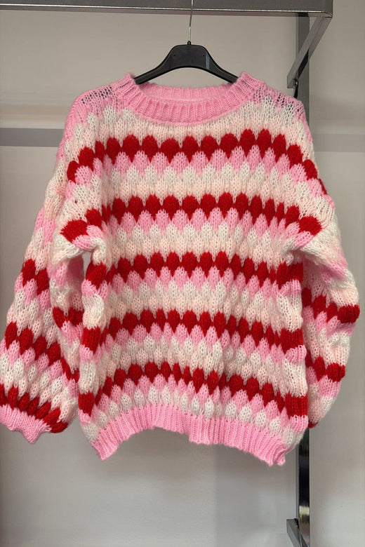 Marta Du Chateau - Mdcmy Knit 9660 - Pink Strikbluser 