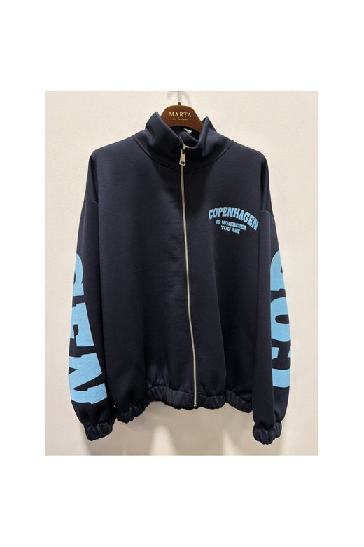 Marta Du Chateau - Mdcnete Cardigan 22669 - Navy/Sky