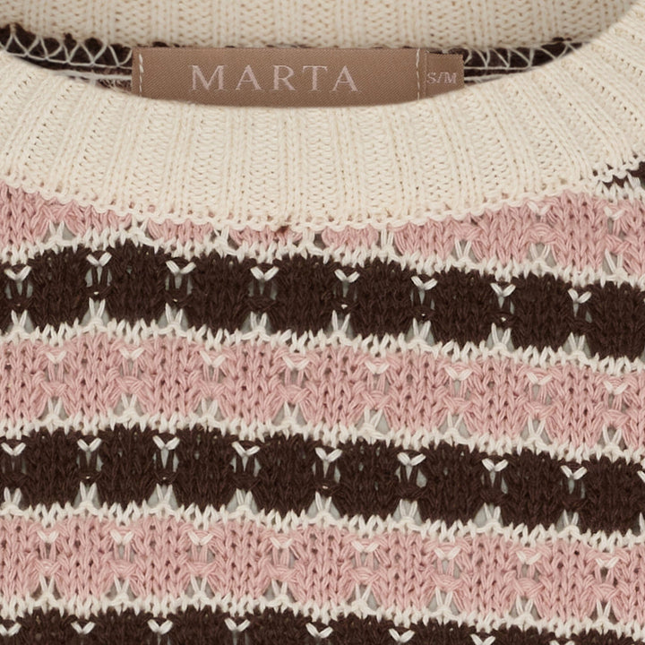 Marta Du Chateau - Mdcnivelle Knit KNA110M - Moro/Antique Strikbluser 