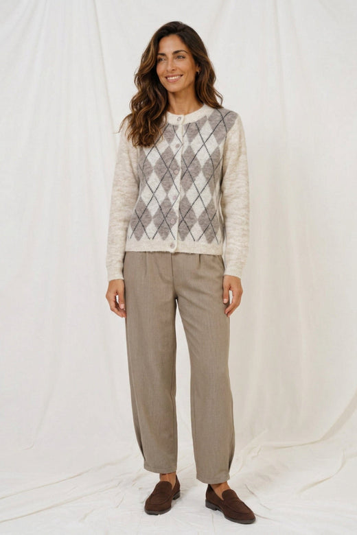 Marta Du Chateau - Mdcnovara Knit 9727 - Beige/Fango Strikbluser 