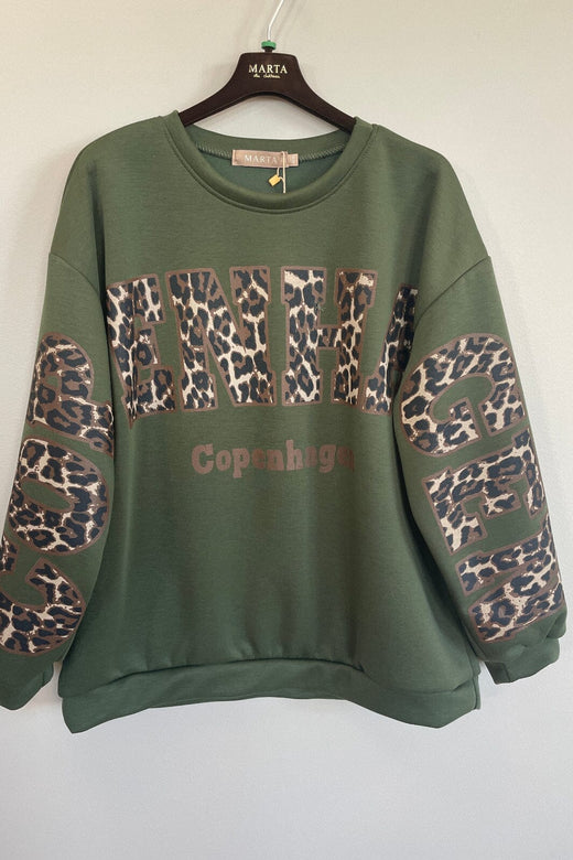 Marta Du Chateau - Mdcsevilla Sweatshirt 22659leo - Military/Leo Sweatshirts 