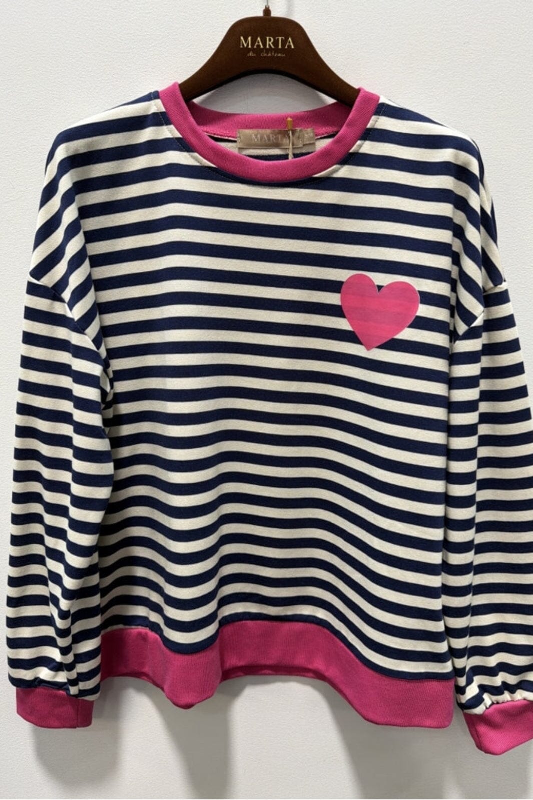 Marta Du Chateau - Mdcvilda Ls Tee 58903 - Navy/Fuxia