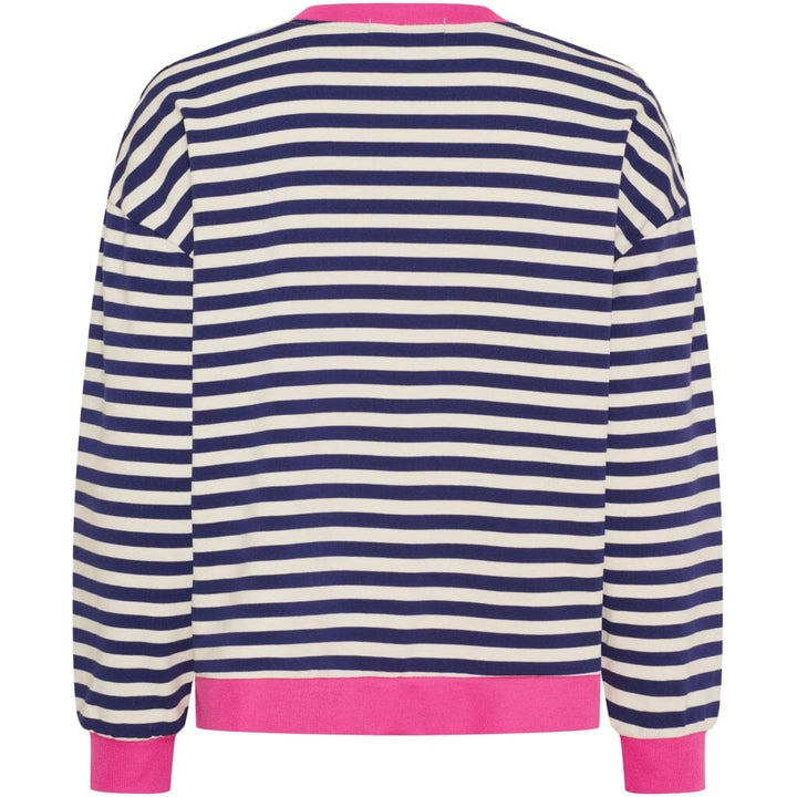 Marta Du Chateau - Mdcvilda Ls Tee 58903 - Navy/Fuxia Sweatshirts 